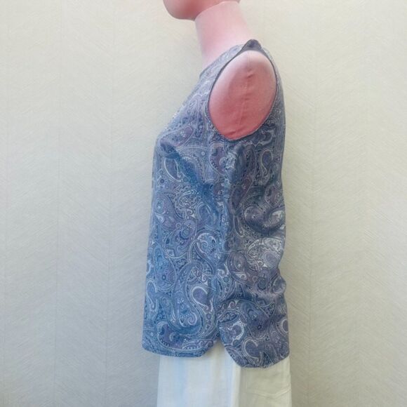 Brooks Brothers Liberty Art Purple Paisley Lightweight Tank Blouse Size 2 - Picture 4 of 10